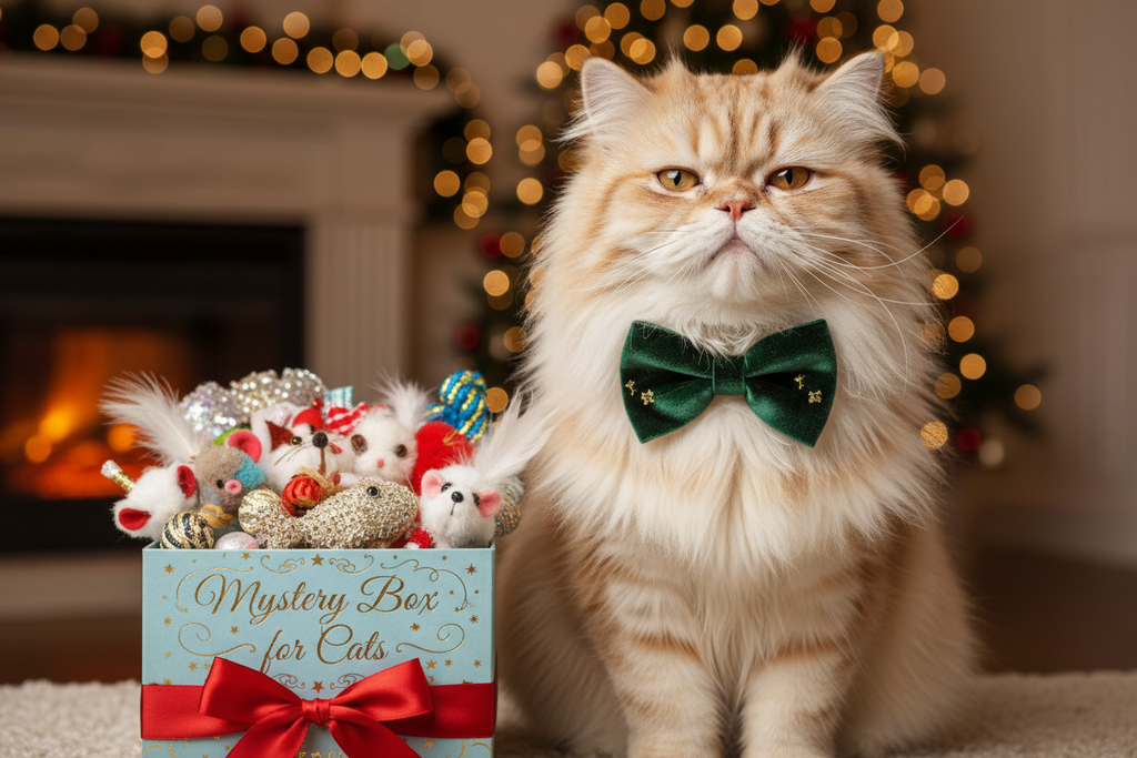 Royal Whiskers Box 👑 - ⭐ 30 Items + 2 Interactive Toys + 1 Large Cat Puzzle Board